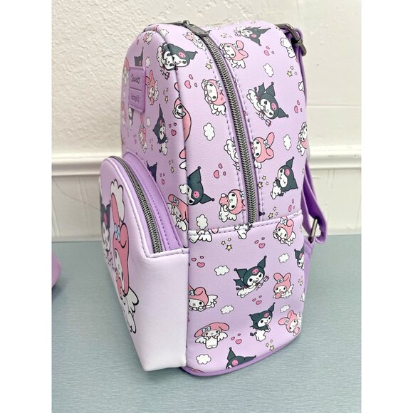 Loungefly Sanrio Kuromi & My Melody Angel & Devil Mini Backpack & Wallet Set main image 13